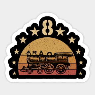 Vintage I'm 8 Years Old Locomotive Train 8th Birthday Sticker